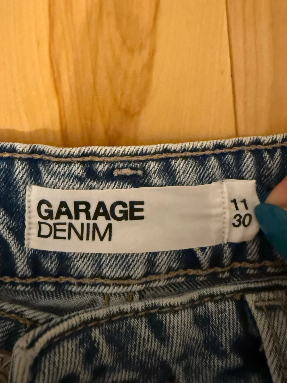GARAGE Denim Distressed Blue Jean Shorts